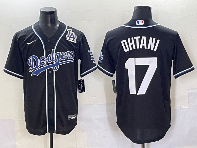 Men 2025 Los Angeles Dodgers #17 Ohtani Black Three generations Fashion Nike MLB Jersey style 70424->los angeles dodgers->MLB Jersey